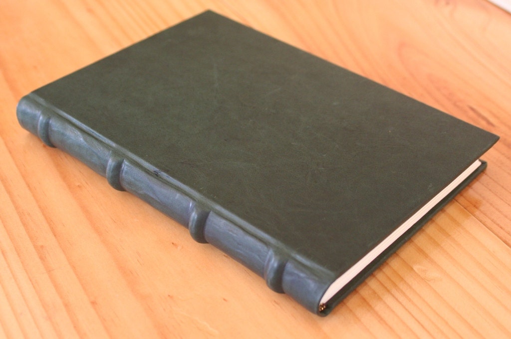 Custom made A5 Australian Green Kangaroo Leather - Journal, notebook, sketchbook, memory Book, guestbook