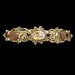 Sparkling Hair Barrette with Topaz Glass Opal and Beach Glass