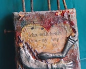 Happy Heart mixed media artwork