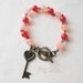 Heart Key and Sweets - Candy Jade Bead Bracelet