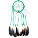 Emerald Green Dream Catcher, Teal Green Drake Feathers