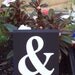 Ampersand & Typographic Wood Vinyl Sign - Wood Block Home Decor Sign