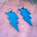 Blue Lightning Bolt Earrings