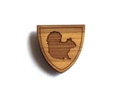 Smart Squirrel - Bamboo - Wood Tie Pin - Lapel Pin - Wedding - Groom - Boutonniere - Groomsmen - Rustic Wedding - Modern Wedding