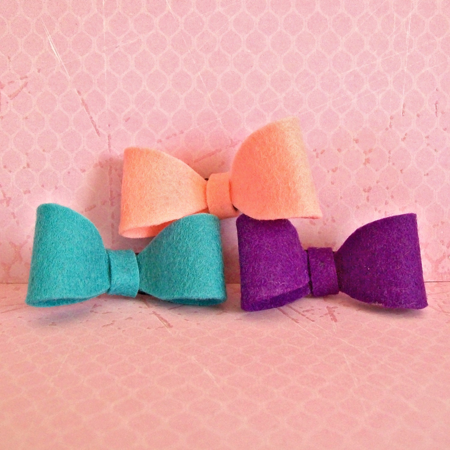 Colorful Felt Bow Clips