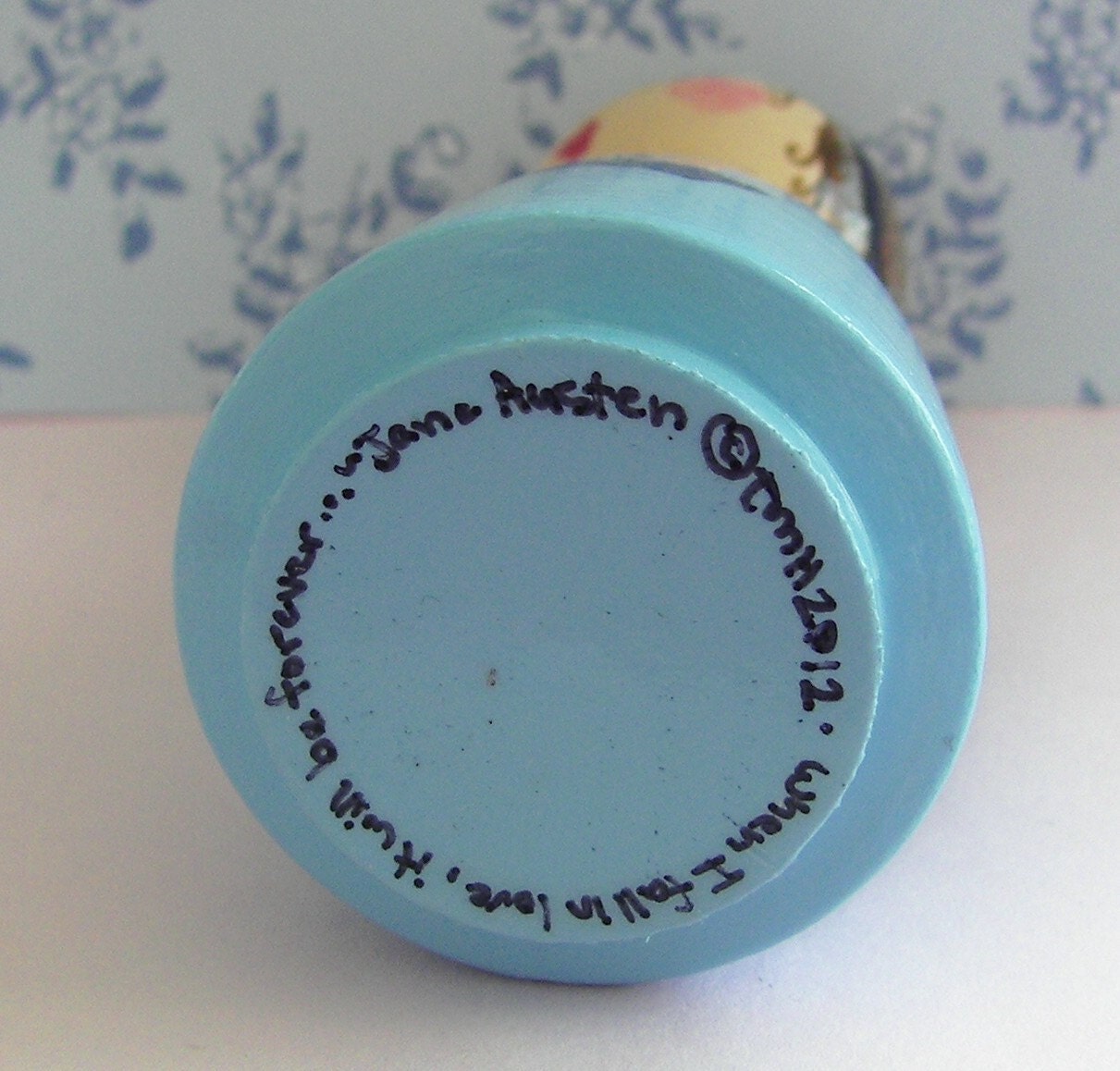 Hand Painted Love Boxes Jane Austen Peg Doll Wood