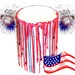 Red Hot Cinnamon Pillar Candle 3x4 Inch Fireworks Patriotic Style Handmade 4th of July