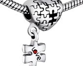 European beads Authentic Pugster Puzzle Heart and Autism Awareness Bead