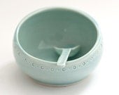 Salt Cellar and Spoon - Aqua