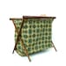 Vintage Folding Wood Frame Knitting Crochet Basket