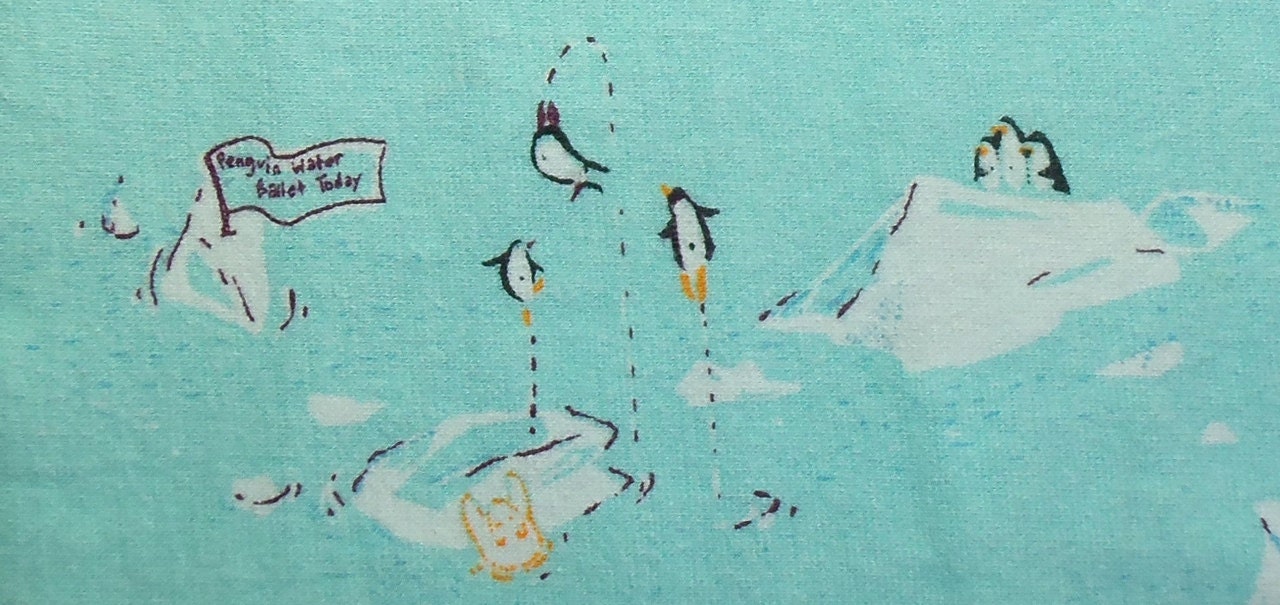 Heather Ross Munki Munki Igloo Knit Fabric Large Piece