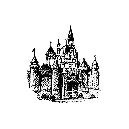 Disneyland Magic Kingdom Castle Rubber Stamp sleeping beauty castle