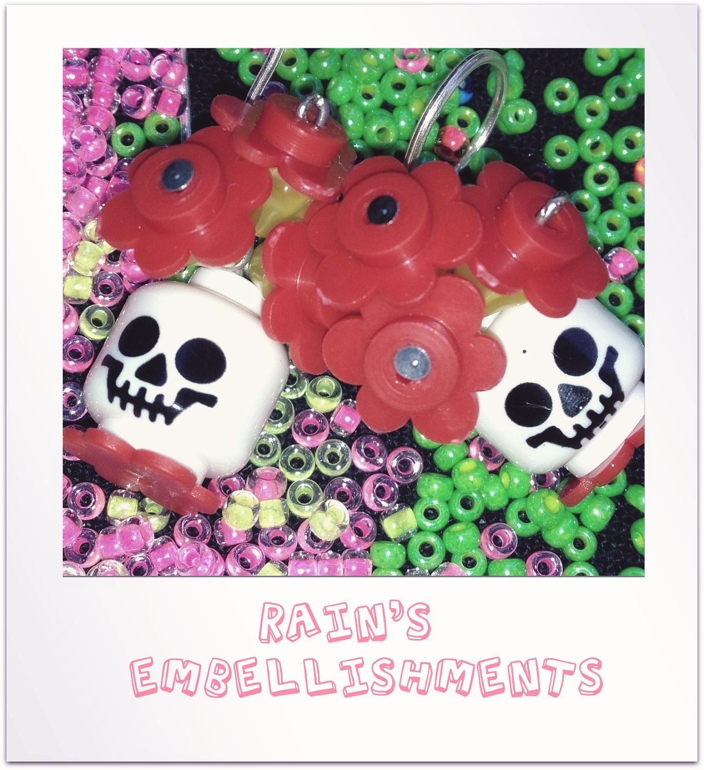 Lego Calavera Earrings