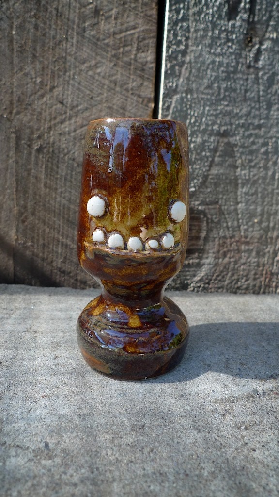 hand thrown, ceramic goblet