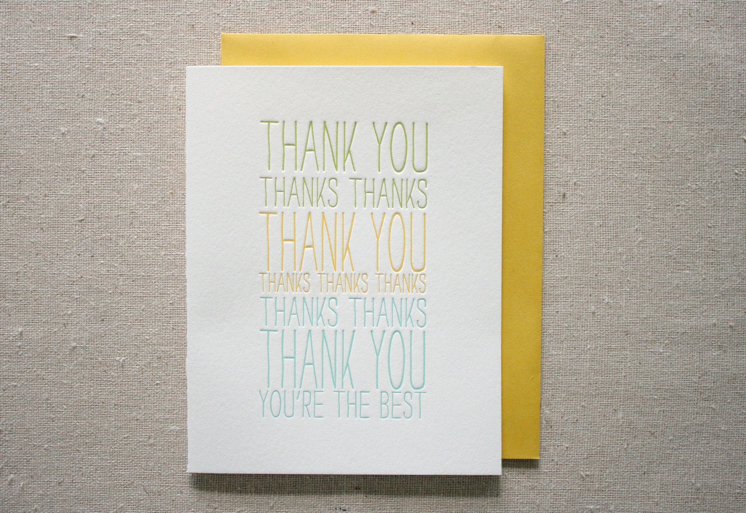 The Best Letterpress card