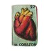 EL CORAZON "The Heart" Mexican Loteria Makeup Bag - School Supply Pouch