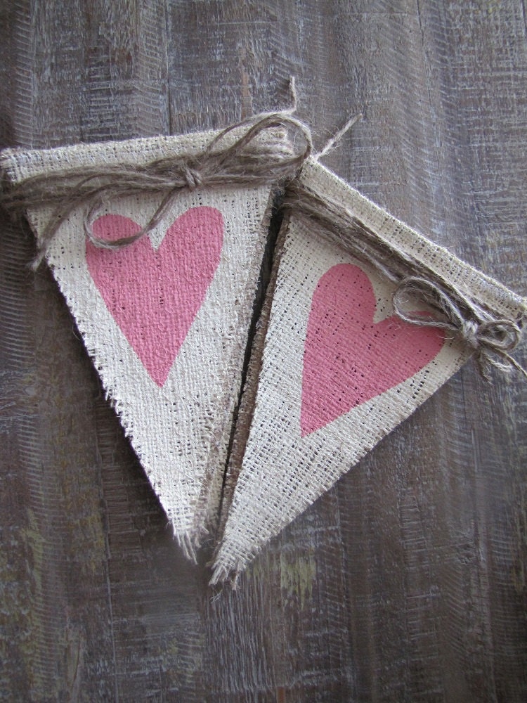 JUST MARRIED Painted Burlap Banner