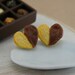Chocolate-Dipped Heart Cookie - Studs / Post Earrings