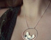 Purslane Terrarium Necklace Round --- large