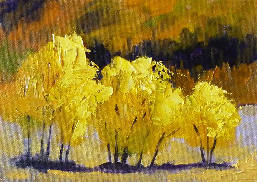 Abstract Landscape Oil Painting Small 5x7 On By Smallimpressions