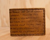 Leather Bifold Wallet - Antique Brown - Personalized Smokey Pattern