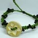 SALE Stamped Lotus Button Friendship Bracelet - Yellow