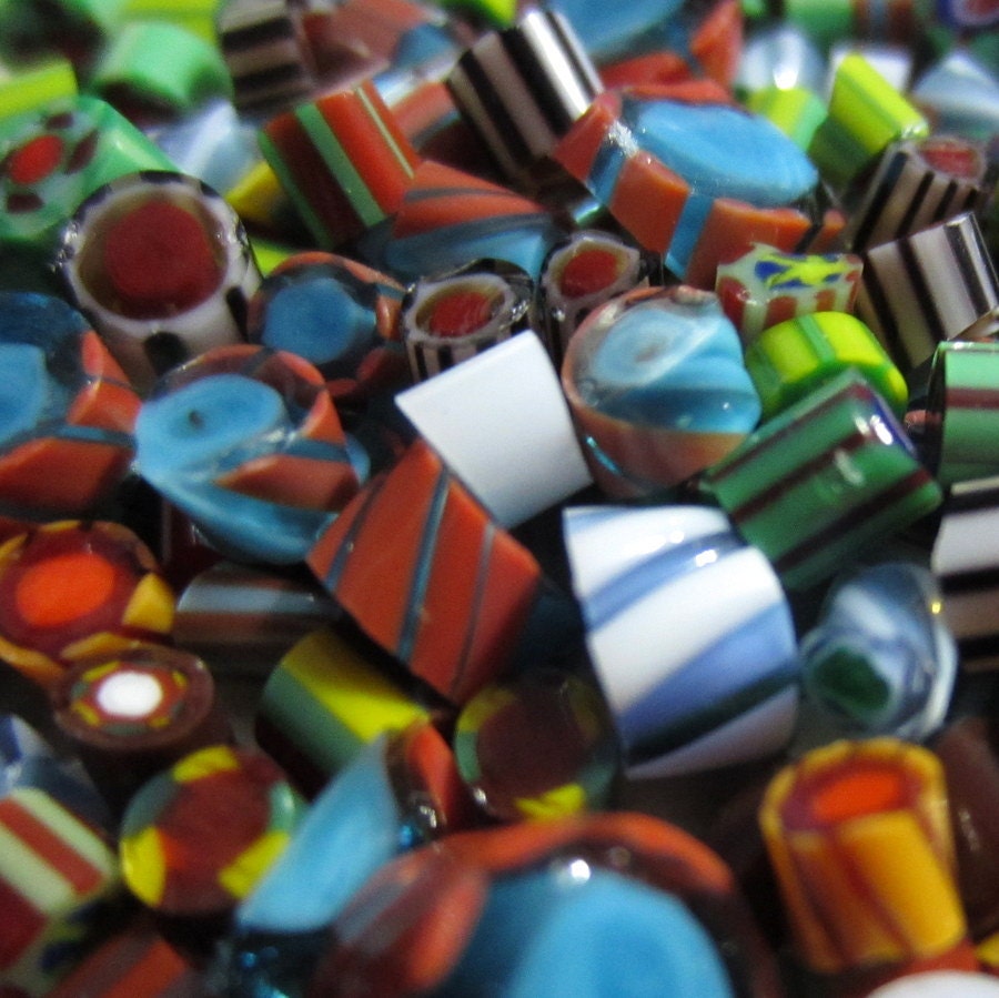 Pay It Forward Handmade Lampwork Glass Murrini Mixture COE 104 PIF