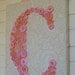 Baby Girl Nursery Button Monogram Vintage Style Letter Art -- Pink Buttons on Ivory Paisley Canvas -- by Letter Perfect Designs