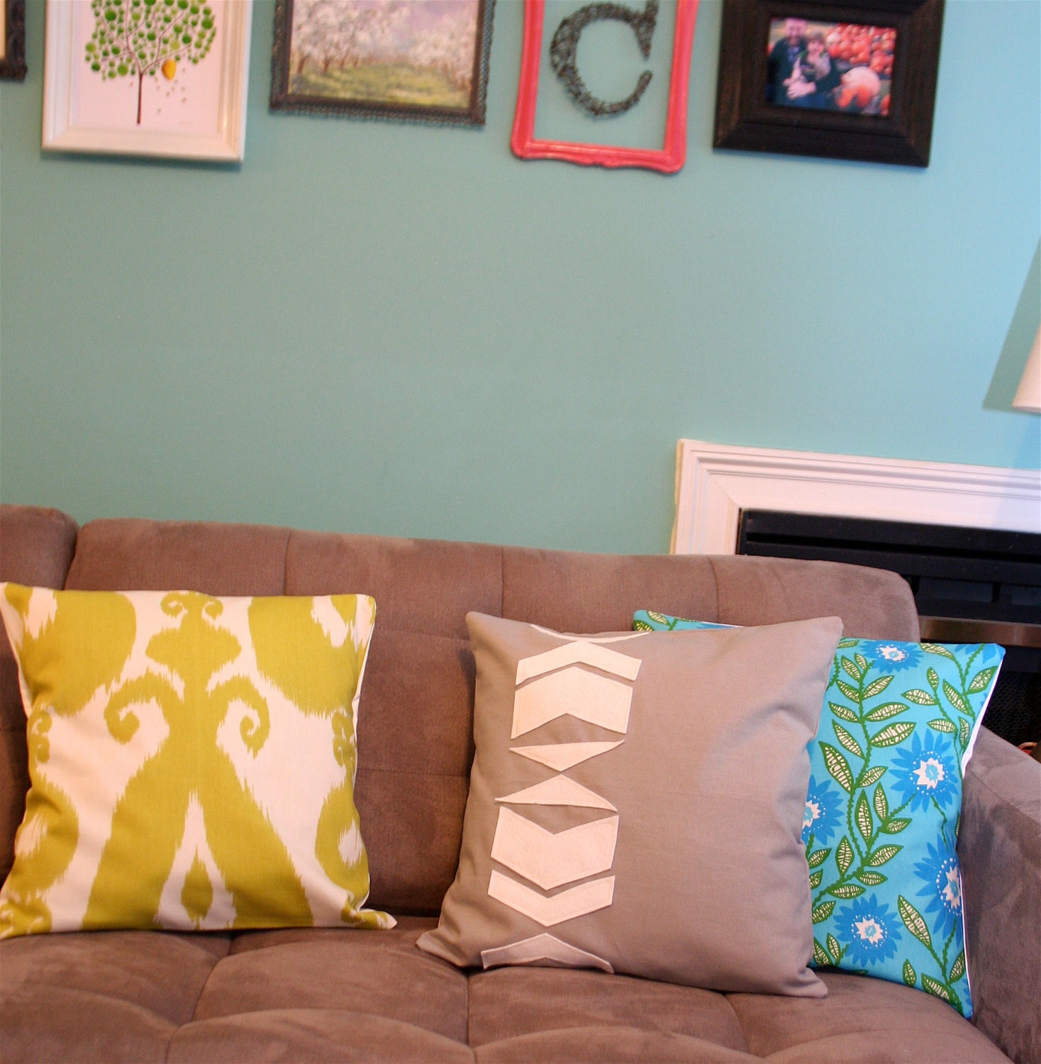 Chevron Applique Pillow Cover