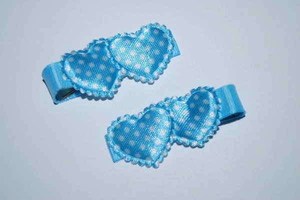 Polka Dot Hearts Hair Clips - Buy 3 Items, Get 1 Free