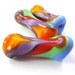 Sale - Handmade Lampwork bead glass focal - Lampwork beads set - Bone Beads (3) SRA