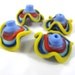 Handmade Lampwork bead glass focal - Lampwork beads set - Cruciferae Flower beads (4) SRA
