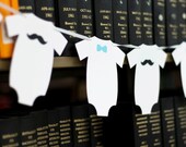 Mustache and Bow Tie Little Man Onesie Banner - Little Man on the way Baby Shower theme - THE ORIGINAL