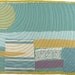 7.6.2012 small art quilt, contemporary, abstract, aqua, french blue, lavender, iridescent green, pale blue, cream, pale yellow, white lace