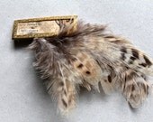 Into laughter - into tears - mixed media brooch