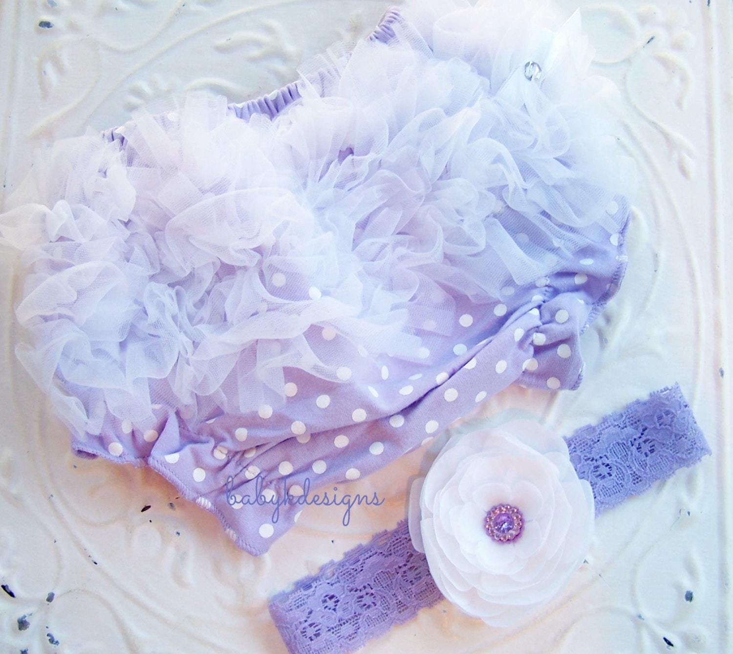 Newborn Bloomers Headband n Bow / Baby Ruffle Bloomers / Infant Cotton Diaper Cover in White n Pink Chiffon Ruffles 2 Sizes More Colors