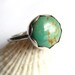 Simple Sterling Silver And Bue Green Kingman Turquoise Ring - Size 6 - Metalsmith Turquoise Jewelry