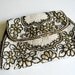 Vintage French Beaded Purse Formal Belt Bag, Dance Purse Art Nouveau Antique Evening Purse