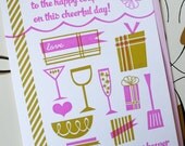 Wedding Shower, Bridal Shower, Letterpress Card