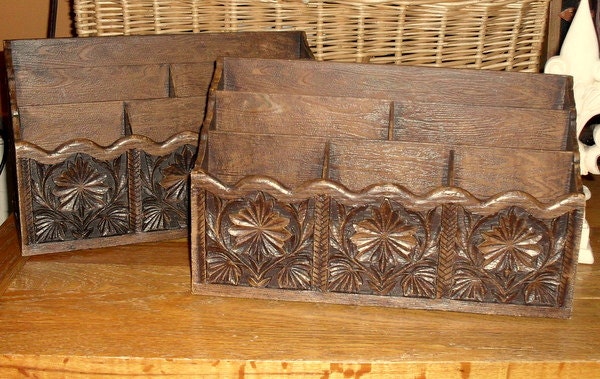 Pair of Vintage 1970s Lerner Desk Organizers