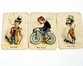 Vintage Victorian Single Swap Set of Three Playing Cards - LaFeria