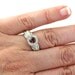 14K Vintage Ruby Ring Diamond Halo Ruby Engagement Ring Custom Art Nouveau 14K White Yellow Gold Platinum Bridal Jewelry
