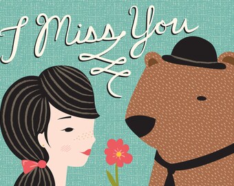 missin you card