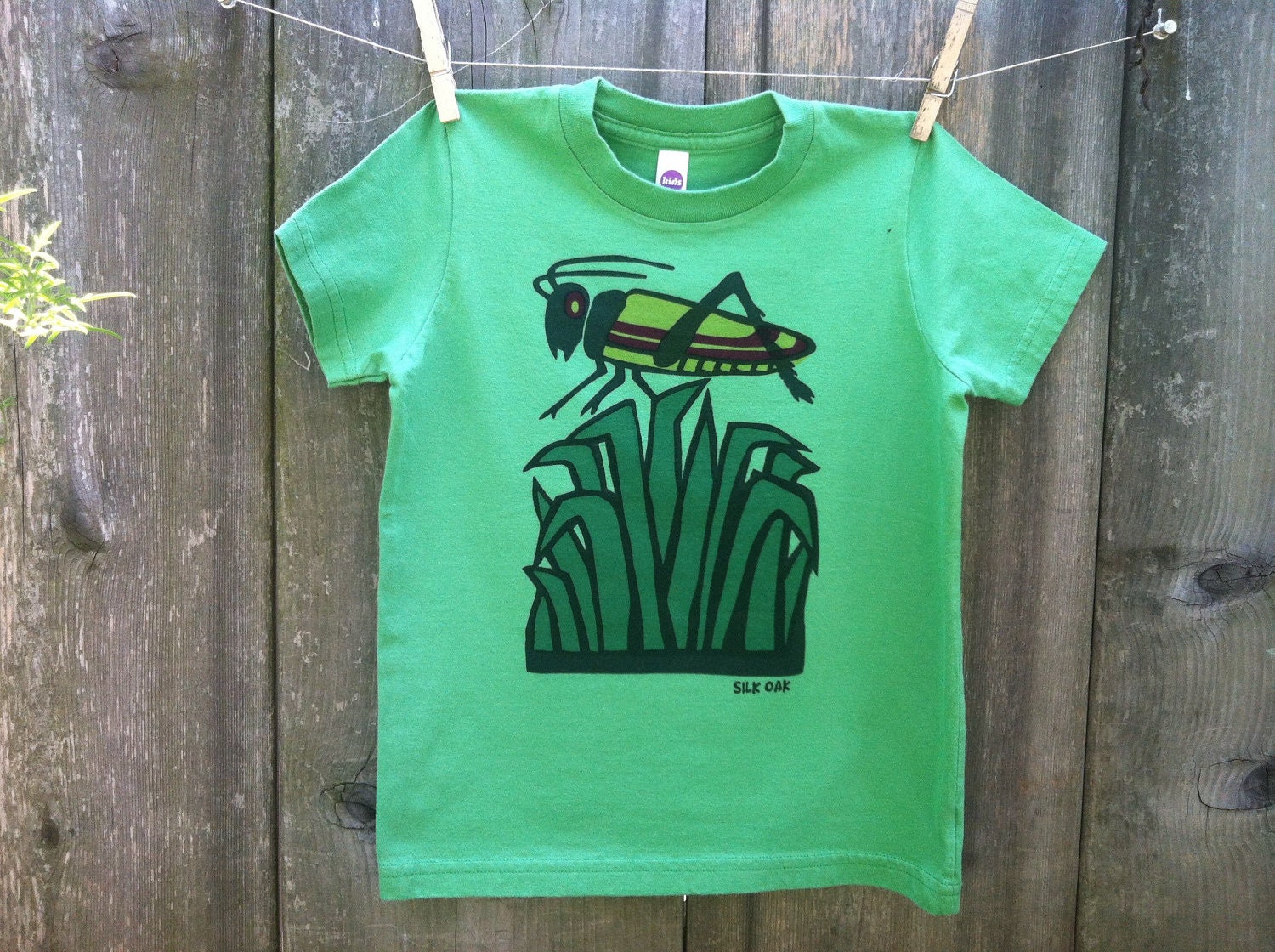 Grasshopper on a Green Tee sizes 2, 4, 6, 8, 10, 12