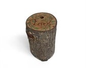 Rustic Natural Bradford Pear Wood Pencil Holder Personalized - Perfect Addition For Your Guest Book