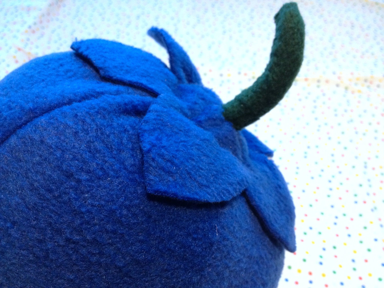 Lil' Monster Blueberry Pillow -  Giant Fleece Food Toy - Blue Gag Gift - Throw Pillow - Made to Order