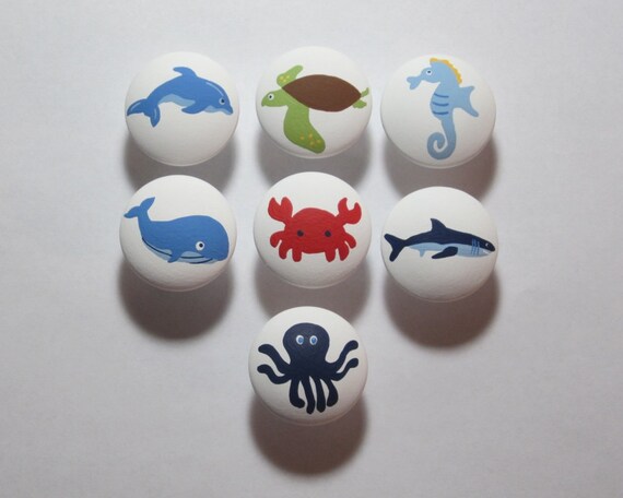 Sea Ocean Animal drawer pulls knob custom by sunshineinspirations