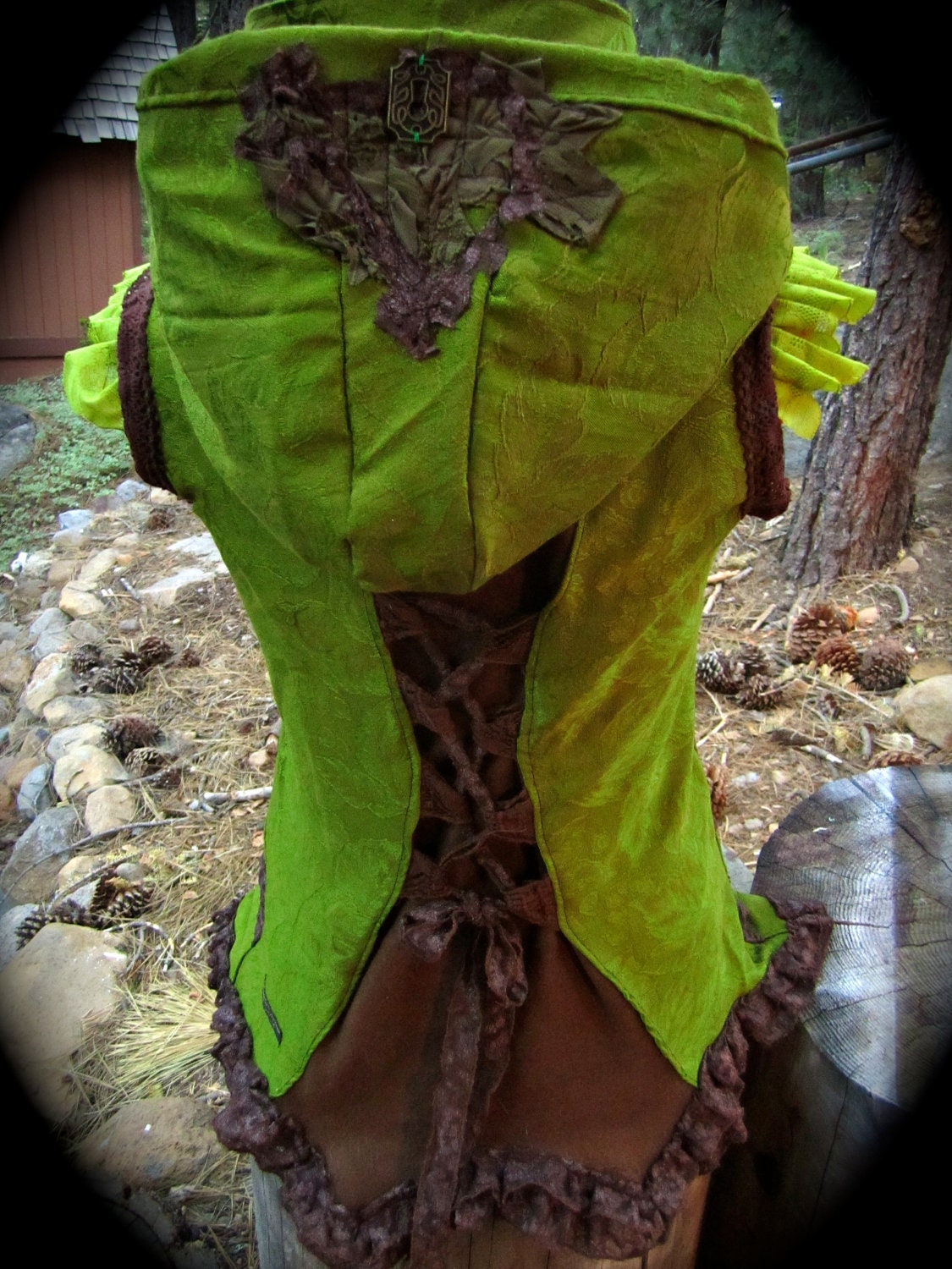 ON SALE Tribal Festival Green Vest Large to Extra Large