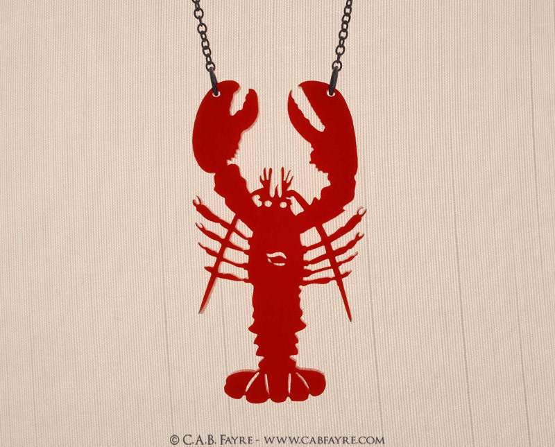 Lobster Necklace - Laser Cut Necklace (C.A.B. Fayre Original Design)