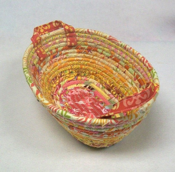 Fabric Coiled Basket by momandmia on Etsy